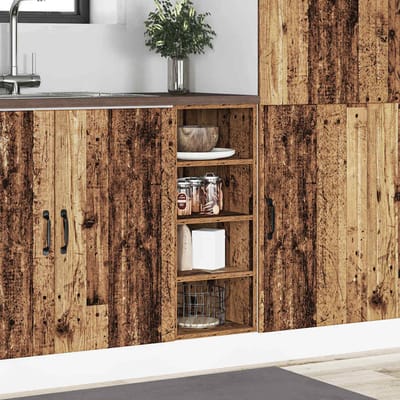 vidaXL - Onderkast - Riga - 30x44,5x81,5 - cm - bewerkt - hout - oud - houtkleurig