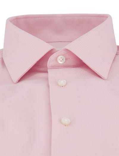 Overhemd Eterna normale fit roze strijkvrij