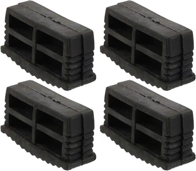 Opvouwbare Ladderpoot - Ladderaccessoires - Vloer Beschermen - Antislip Rubber - 8 Stuks - Zwart
