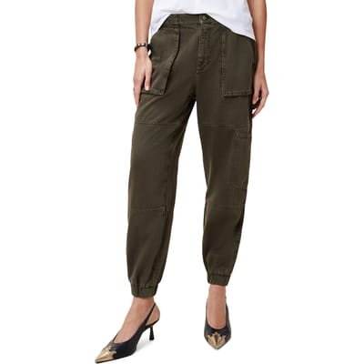 AllSaints Mila Denim Trouser Khaki Green Taglia: 2 | Pantaloni Outlet | Donna | Blu