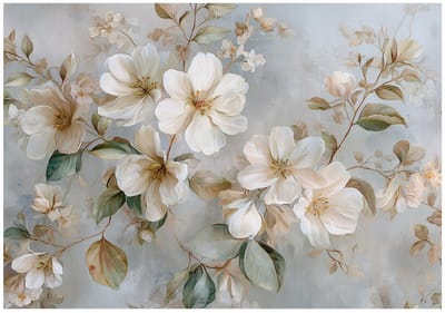 WALLARENA - Behang 150x105 cm - Fotobehang - Vliesbehang - Bloemen Motiv - Naar de slaapkamer, woonkamer - Op de Flizelin