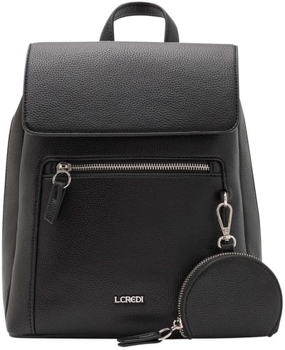 L.CREDI rugzak Ninina Backpack Black zwart