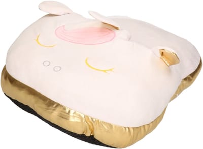 ITEM Eenhoorn voetenwarmer slof wit - zacht pluche - one size - meisjes en dames