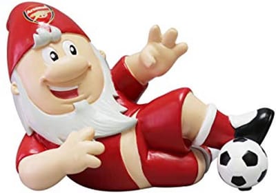 Glijdende greep kabouter - Voetbal figuur - Club trots tonen - Handgemaakt beschilderd - 22 cm - Rood