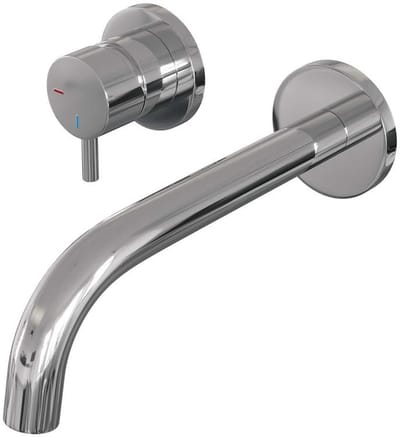 Brauer Chrome Edition Inbouw Wastafelmengkraan met Gebogen Uitloop en Rozetten Model B2 Chroom