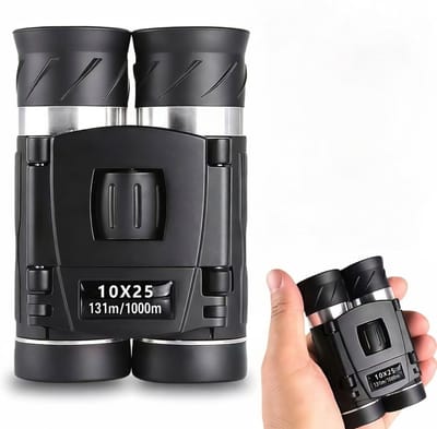 Famanu – Compacte verrekijker 10x25 - opvouwbaar - groot oculair - focus voor vogelobservatie - theater - concerten - jacht
