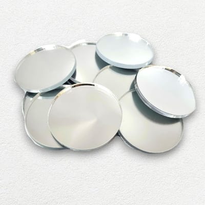 10 Stuks Ronde Mozaïek Spiegel Tegels 10 cm Diameter Acryl Decoratie
