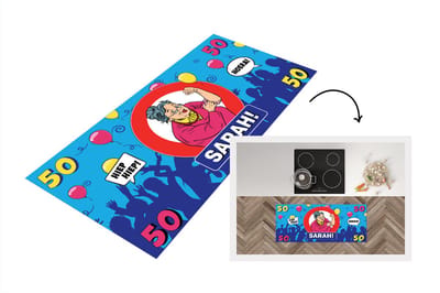 Keukenloper - Loper keuken - Jubileum - 50 Jaar Sarah - Verjaardag - 120x50 cm - Keukenloper vinyl