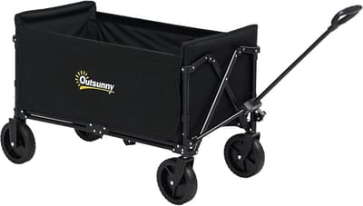 Inklapbare campingwagen met wielen - 120L dikwandige transportkar voor tuin, strand en vissen