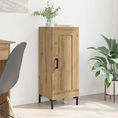 vidaXL - Dressoir - Olden - Artisan - Eiken - 34,5 - x - 34 - x - 90 - cm