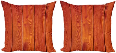 ABAKUHAUS Oranje Kussenhoes Set – 2x50x50 cm – Dubbelzijdig bedrukt