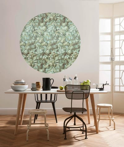Fotobehang - Greenery 125x125cm - Rond - Vliesbehang - Zelfklevend