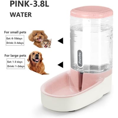 Automatische voerbak voor huisdieren van 3,8 l Hondenvoerbak Watertoevoerbak voor katten Grote capaciteit voedselwaterdispenser Grote capaciteit voerbak voor huisdieren Water
