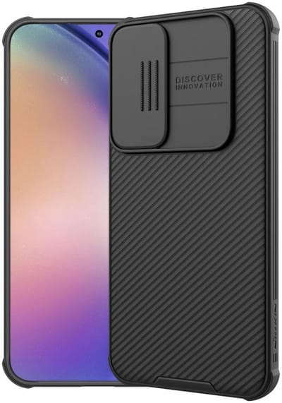 Nillkin Hoesje - Geschikt voor Samsung Galaxy A55 Hoesje - Nillkin CamShield Pro Back Cover - Zwart