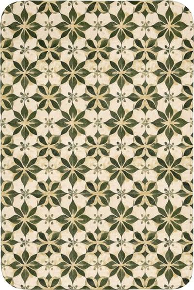 Badmat 60x90 cm - Antislip - Tegel - Dessin - Groen - Badmatten voor badkamer - Badkamermat - Douchemat - Badkamer mat