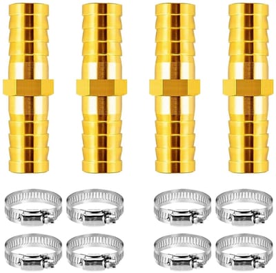 Dailygoods- Tuinslang Reparatieset - 4-delige Set - Roestvrij Stalen Klemmen - Water Slang Connector - Slang Splitter - Eenvoudige Installatie