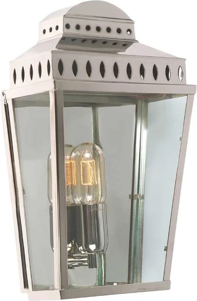 Landelijke Wandlamp - Steady Lighting -  - Landelijk - E27 - L: 12cm - Voor Buiten - Woonkamer - Eetkamer - Zilver