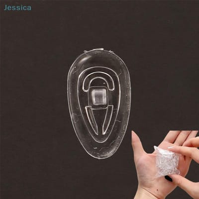 50 Pièces Support de Nez en Silicone pour Lunettes Lunettes Nasales Ovales Transparentes Antidérapant Doux Soulagement de la Pression Coussin d'Air Accessoire de Support pour Lunettes gray