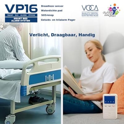 Draadloos Bed Alarm Systeem voor Ouderen | Veiligheidsalarm en Valpreventie met Waterdichte Sensor Pad