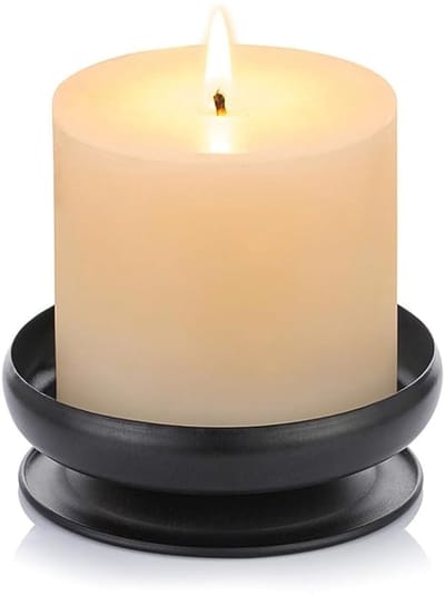 Dailygoods- Kaarsenstandaard Metalen - Moderne Kandelaar - Decoratief Windlicht - Voor Bruiloft/Kerstmis - Ø 10 cm - Doorn 1 cm