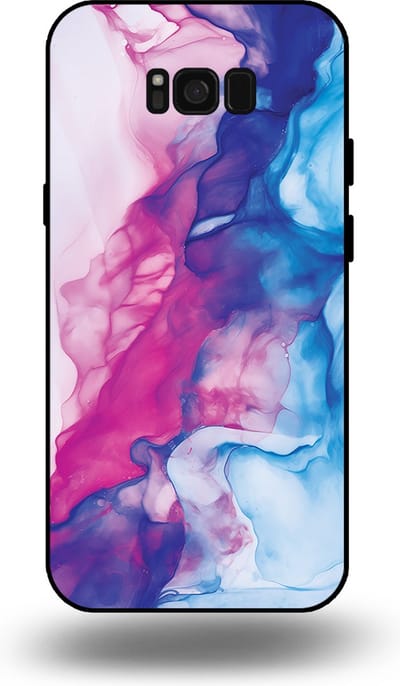 Smartphonica Telefoonhoesje Geschikt voor Samsung Galaxy S8 Plus met Roze Blauw Marmer Opdruk - TPU Backcover Case Rose Blue Marble Design geschikt voor Samsung Galaxy S8 Plus