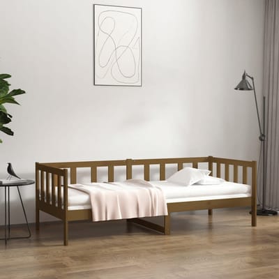 vidaXL - Slaapbank - 80x200 - cm - massief - grenenhout - honingbruin