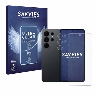 Savvies - Screenprotector voor Samsung Galaxy S26 Ultra (Voor+Camera) - Folie Beschermfolie transparant 6 Stuks