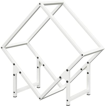 Brandhoutrek - Houtopslag - Binnen Hout Opslaan - Koudgewalst Staal - 50x25x50 cm - Wit