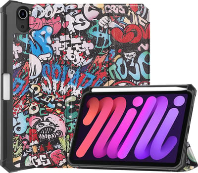 Hoesje - Geschikt voor Apple iPad Mini 6 (2021) - 8.3 inch - 6e Generatie - Dun & Stevig - Trifold Bookcase - Hard Cover Case - Met Uitsparing Geschikt voor Apple Pencil - Hardcover Book - Tablet Hoes - Graffity