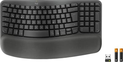 Logitech Wave Keys for Business toetsenbord Kantoor RF-draadloos + Bluetooth QWERTZ Duits Grafiet