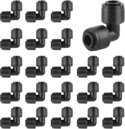 30PCS Quick Connect 1/4 inch Drip Irrigation Elbow Coupling Connector, Universele 90 Graden Verbindingsstukken voor Irrigatiebuizen, Lekvrije Fittingen voor Tuinirrigatie en Waterbesparing