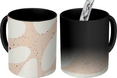 Magische Mok - Foto op Warmte Mokken - Koffiemok - Planten - Abstract - Roze - Pastel - Magic Mok - Beker - 350 ML - Theemok