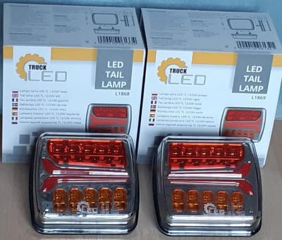 KAMAR Achterlicht set led 102x110x40 mm met dynamische richtingaanwijzer
