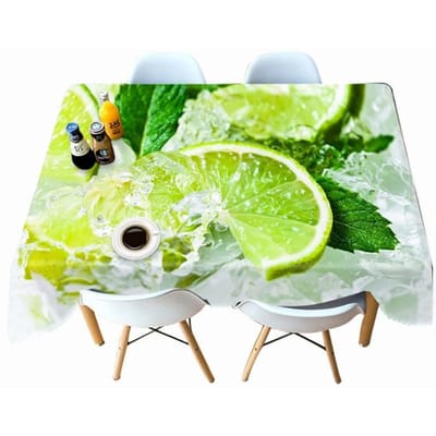 Maïs en Citroen Patroon Tafelkleed Stofdicht Verdikt Katoen Rechthoekig Rond Tafelkleed Voor Bruiloft Picknick Feest 40 X 40CM