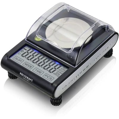 VOLTCRAFT PS-50 Precisie weegschaal Weegbereik (max.) 50 g Resolutie 0.001 g werkt op batterijen, werkt op USB Zwart