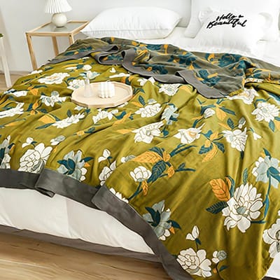 Rustieke Boho Plaid 150x200 cm - Ultrazachte Biologische Katoenen Quilt voor Bank en Bed