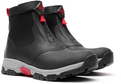 Muck Boot Apex Mid Zip | Grijs/Rood - Regenlaarzen - Maat 40 -