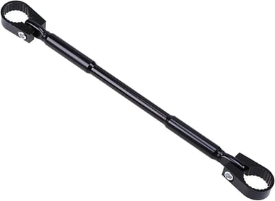 Motorfiets Balansbalk - Stuur Versterker - Stuur Stabiliseren - Verstelbare Aluminium Brace - 22 mm - Zwart