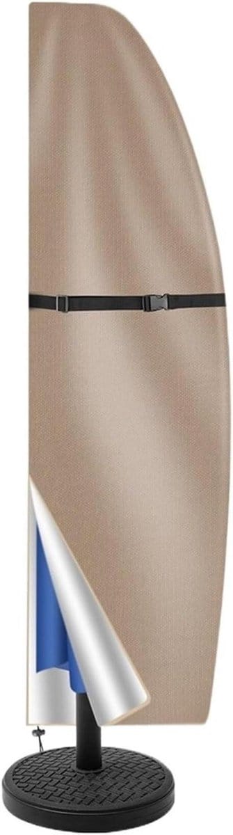 Parasol Beschermhoes - Parasolhoes Tuin - Parasol Beschermen - Waterdicht Oxford-stof - Hoogte 205cm - Khaki