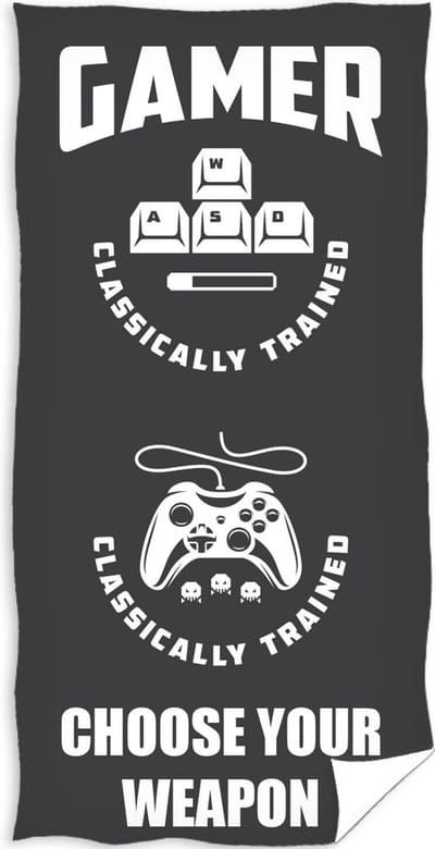 Gaming Strandlaken Weapon - 70 x 140 cm - Zwart
