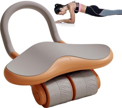 Ab Wielroller - Buikspierroller - Thuis Fitness - Automatische Rebound - 3 Wielen - Oranje