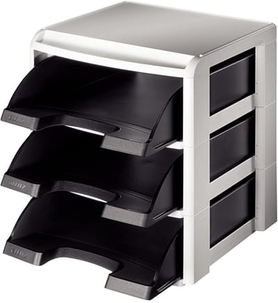 LEITZ set brievenbakjes, DIN A4, brievenbakje, in zwart