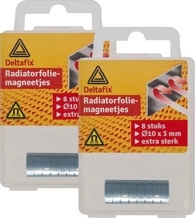 Deltafix Radiatorfolie magneten 16x - nikkel - hittebestendig - 10 x 3 mm