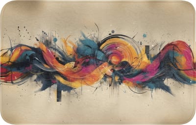 Badmat 80x50 cm - Antislip - Explosie - Kleurrijk - Vormen - Abstract - Badmatten voor badkamer - Badkamermat - Douchemat - Badkamer mat