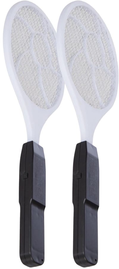 Atmosphera Elektrische vliegenmepper - 2x - wit - op batterijen - L44 cm