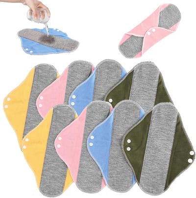 8x Herbruikbare Wasbare Maandverband Pads - 100% Katoen - Lekvrij en Comfortabel