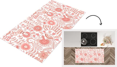 Keukenloper - Loper keuken - Bloemen - Patronen - Pastel - 120x60 cm - Keukenloper vinyl