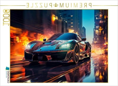 Legpuzzel Sportwagen - Fotopuzzel Auto - Ontspannend Puzzelen - Premium Kwaliteit Stansen - 64 x 48 cm - Meerdere Kleuren