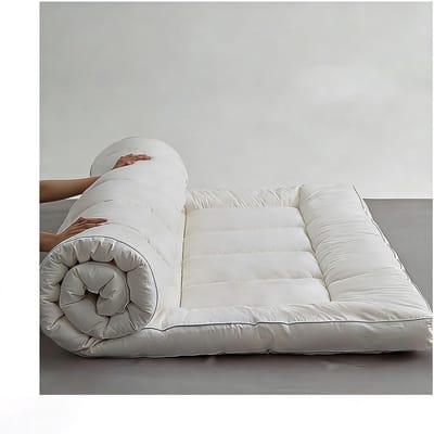 Matrastopper - Topdekmatras Gewatteerd - Comfort Verhogend - Natuurlijke Katoen Vulling - 180x200cm - Wit
