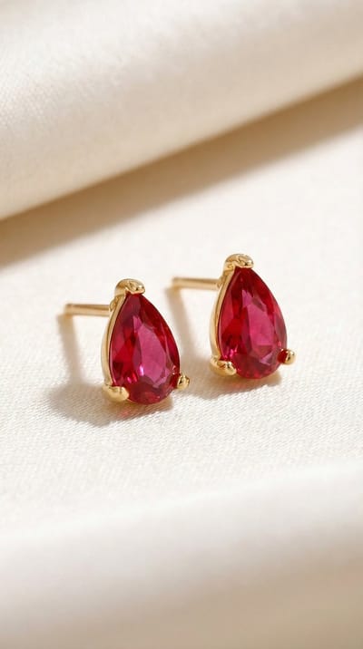 Lundholm Grace Oorknopjes Dames Goudkleurig – Juli Birthstone – Premium Stainless Steel 2.5 Micron PVD Gold Plated – Paarse Steen – Kleine Luxe Oorstekers – Tweede Gaatje Oorbellen Dames Geboortesteen Studs – Scandinavisch Design